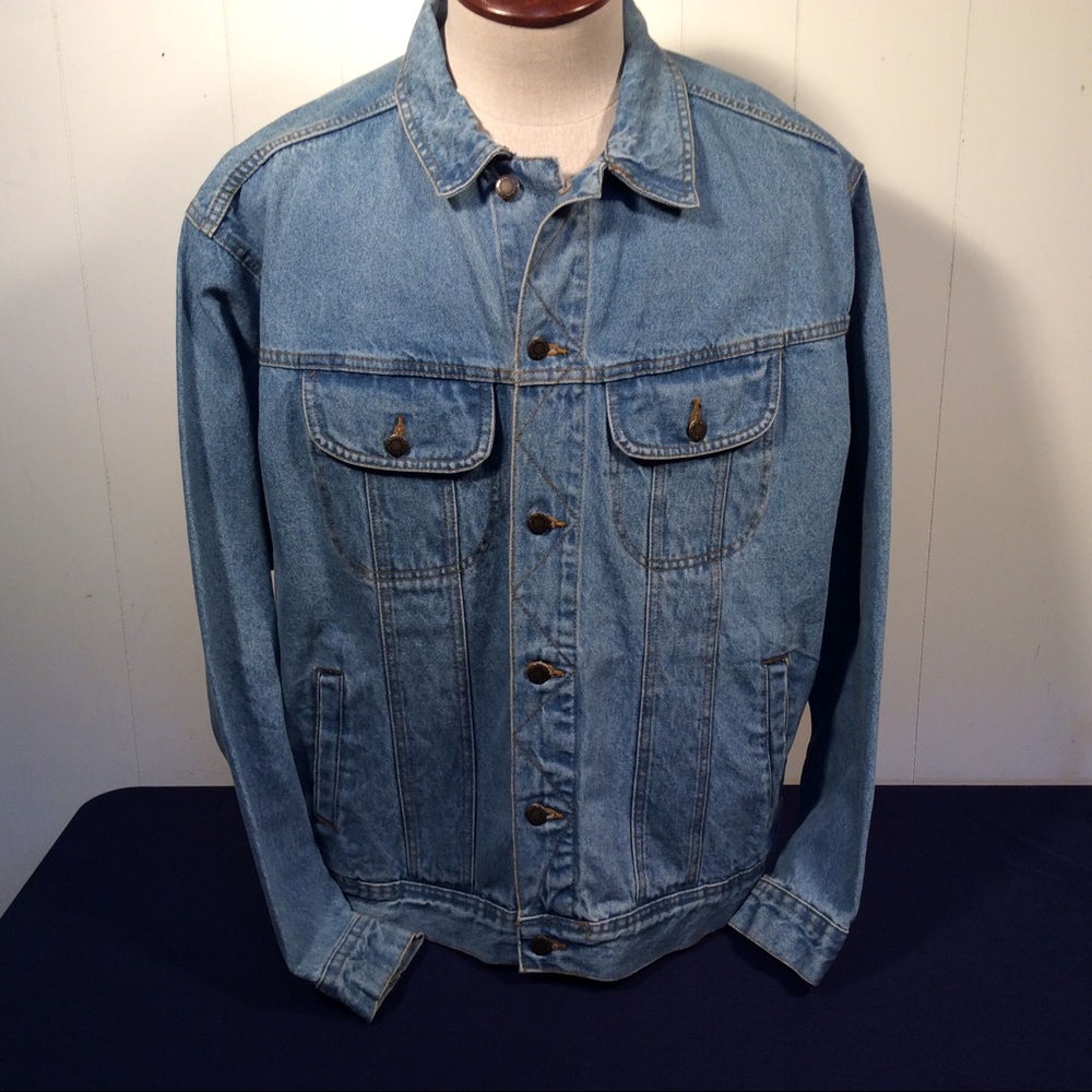 Wrangler Rugged Wear Tucker Style denim jean jacket stonewashed Men’s size 2XL